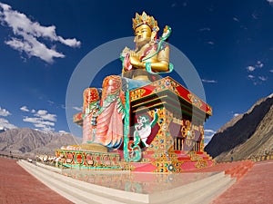 Buddha statue in Nubra valley photo