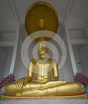 Buddha statue in one of the temples of Thailand.