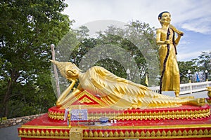 Buddha statue in one of the temples of Thailand.