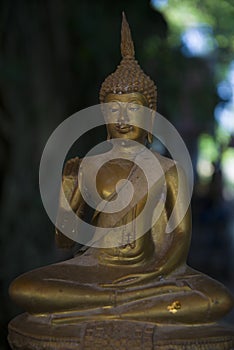 Buddha statue in one of the temples of Thailand.