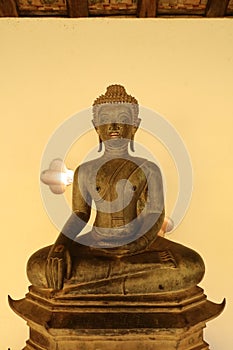 Buddha statue at Pha That Luang Stupa, Vientiane