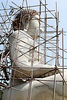 Buddha statue is reconstruct in the temple, thailand