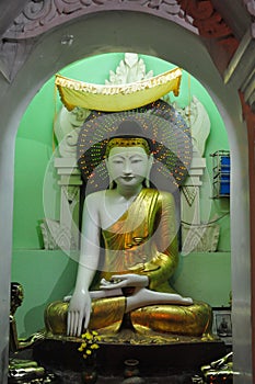 Buddha Statue at shwedagon pagoda,Yangon,Myanmar.