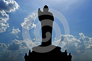 Buddha statue silhouette