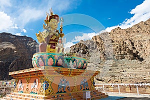 Buddha Statue Skurbuchan village at in Skurbuchan, Ladakh, Jammu and Kashmir, India