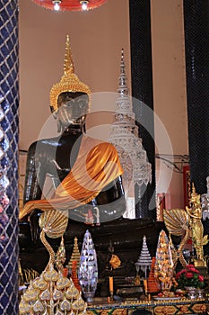 Buddha statue in Sri Chomphu Ong Tue temple in Nong Khai of Thailand.