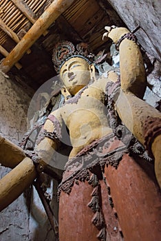 Buddha Statue at Sumda Chun Monastery in Leh, Ladakh, Jammu and Kashmir, India.