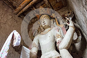 Buddha Statue at Sumda Chun Monastery in Leh, Ladakh, Jammu and Kashmir, India.