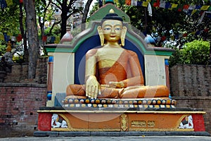 Buddha statue in Swayambhunath
