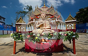 Buddha statue and temple