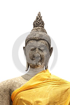 Buddha Statue at the temple of Wat Yai Chai Mongkol in Ayutthaya near Bangkok, Thailand