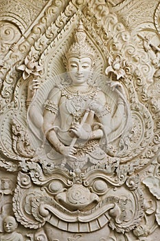 Buddha statue in Thai style molding art.