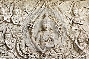 Buddha statue in Thai style molding art.