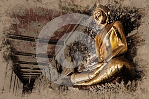 Buddha statue. Wat Arun, Temple of Dawn is a Buddhist temple