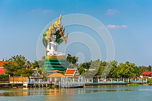 Buddha Statue at Wat Daeng Thammachat. Buddhist Temple in Bangko