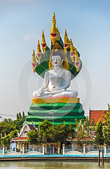 Buddha Statue at Wat Daeng Thammachat. Buddhist Temple in Bangkok, Thailand