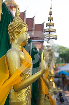 Buddha statue in Wat King Kaew,Samutparkarn Thailand