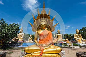 Buddha statue at Wat Phai Rong Wua, Suphanburi