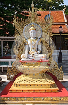 Buddha statue at Wat Phra That Doi Suthep in Chiang Mai, Northern Thailand
