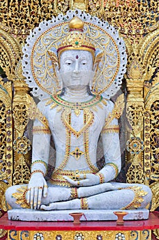 Buddha statue at Wat Phra That Doi Suthep in Chiang Mai, Northern Thailand