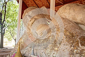 Buddha Statue Wat Phra Non at Phra Nakhon Si Ayutthaya, Thailand