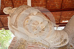 Buddha Statue Wat Phra Non at Phra Nakhon Si Ayutthaya, Thailand