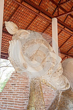 Buddha Statue in Wat Phra Non Phra Nakhon Si Ayutthaya, Thailand