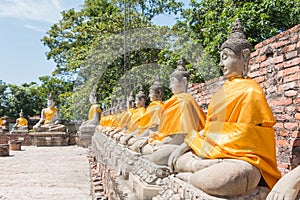 Buddha statue in Wat Yai Chai Mongkol