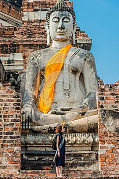 Buddha statue Wat Yai Chaimongkol Ayutthaya