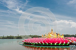 Buddha statue on the water