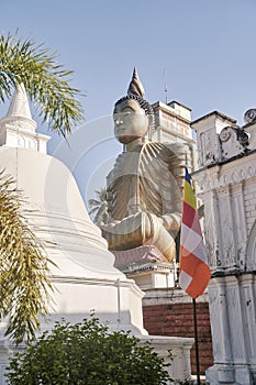 Buddha Statue in the Wewurukannala Vihara temple in Dickwella, Sri Lanka. The largest Buddha in Sri Lanka