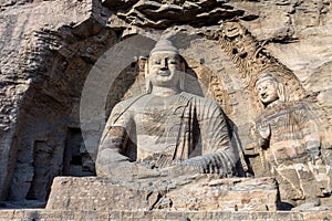 Buddha statue at Yungang grottoes in Datong, China