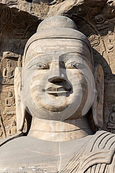 Buddha statue at Yungang grottoes in Datong, China