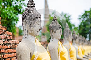 Buddha statues in Ayutthaya, Watyaichaimongkol