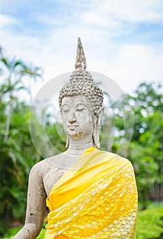 Buddha statues in Ayutthaya,Watyaichaimongkol