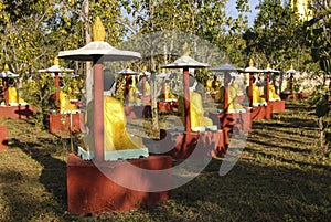 Buddha statues at the Bodhi Ta Htaung, Monywa,Myanmar Burma