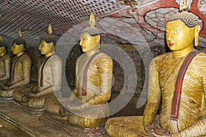 Buddha Statues at Dambulla Rock Temple, Sri Lanka