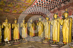 Buddha Statues at Dambulla Rock Temple, Sri Lanka