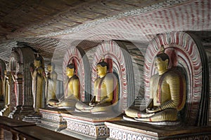 Buddha Statues at Dambulla Rock Temple, Sri Lanka