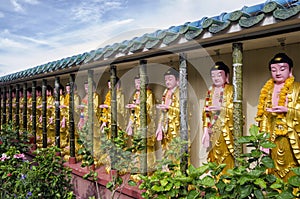 Buddha statues in Kek Lok Si temple, Penang, Malaysia