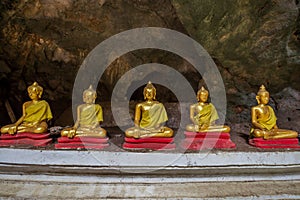 Buddha statues in Khao Luang Cave - Phetchaburi, Thailand