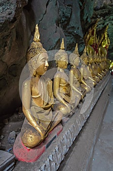 Buddha statues in Khao Luang Cave - Phetchaburi, Thailand