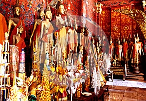 Buddha statues- Laos photo