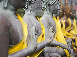 Buddha Statues in Seema Malaka Temple, Colombo, Sri Lanka