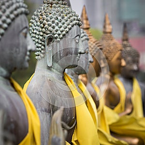 Buddha Statues in Seema Malaka Temple, Colombo, Sri Lanka