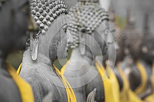 Buddha Statues in Seema Malaka Temple, Colombo, Sri Lanka