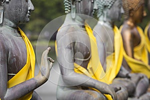 Buddha Statues in Seema Malaka Temple, Colombo, Sri Lanka