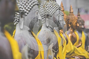 Buddha Statues in Seema Malaka Temple, Colombo, Sri Lanka