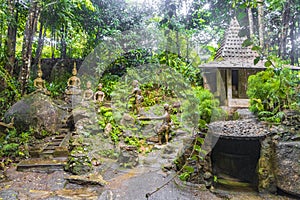 Buddha statues Tar Nim Waterfall Secret Magic Garden Koh Samui