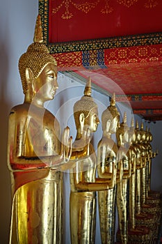 Buddha statues in Wat Pho, Bangkok, Thailand